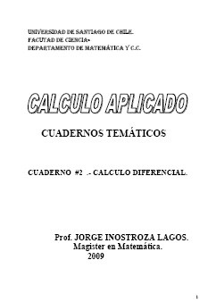 Cuaderno de Cálculo Diferencial del Profesor Jorge Inostroza Lagos